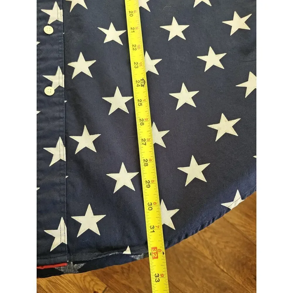 Chaps Ralph Lauren American Flag Button Down Shirt Men’s L Preppy Patriotic - Picture 2 of 8